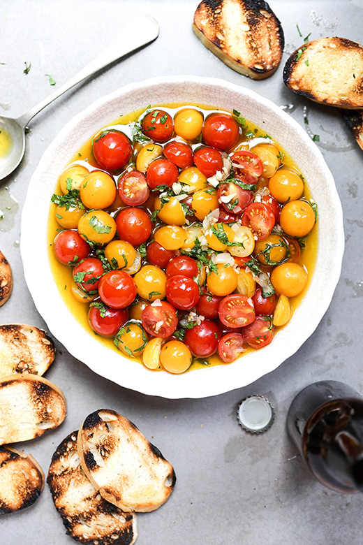 Beer-Marinated Cherry Tomatoes | www.floatingkitchen.net