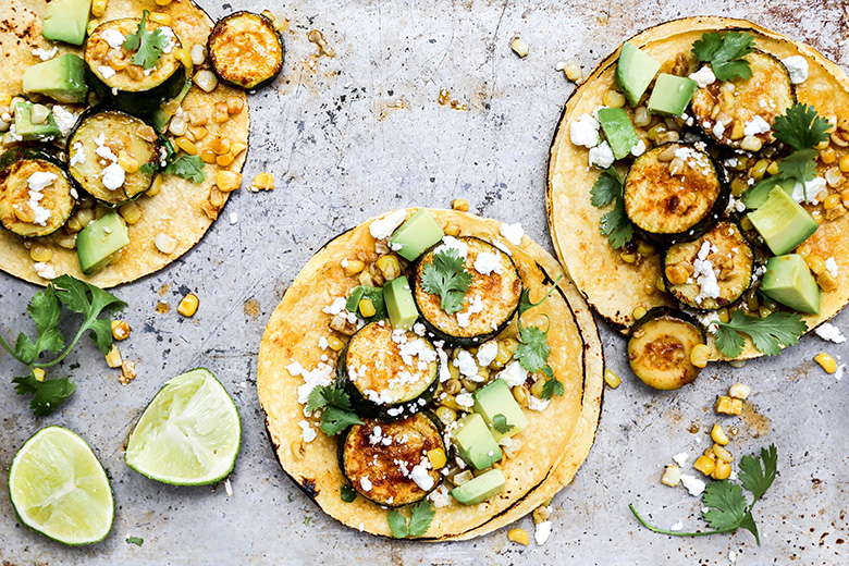 Chipotle Zucchini and Corn Tacos