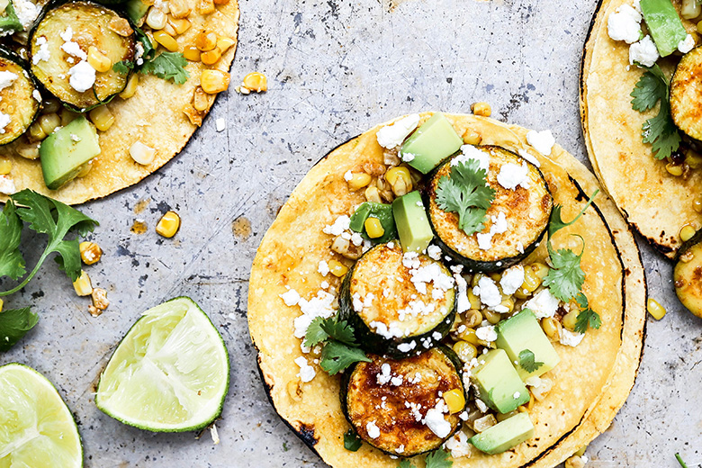 Chipotle Zucchini and Corn Tacos | www.floatingkitchen.net