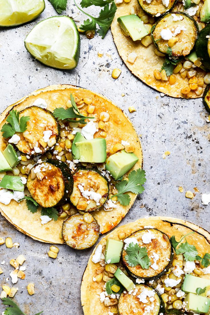 Chipotle Zucchini and Corn Tacos | www.floatingkitchen.net