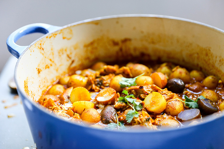 Indian Chicken and Potato Stew with Garam Masala Tomato Sauce | www.floatingkitchen.net