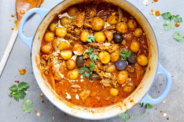 Indian Chicken and Potato Stew with Garam Masala Tomato Sauce