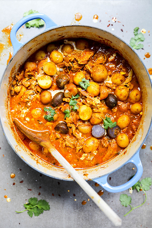 Indian Chicken and Potato Stew with Garam Masala Tomato Sauce | www.floatingkitchen.net