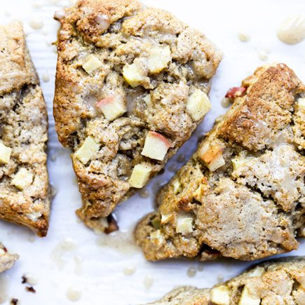 Chai Spiced Apple Scones with Apple Cider Glaze | www.floatingkitchen.net