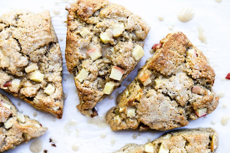 Chai Spiced Apple Scones with Apple Cider Glaze