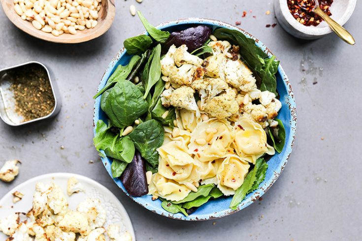 Za’atar Roasted Cauliflower and Tortellini Salad