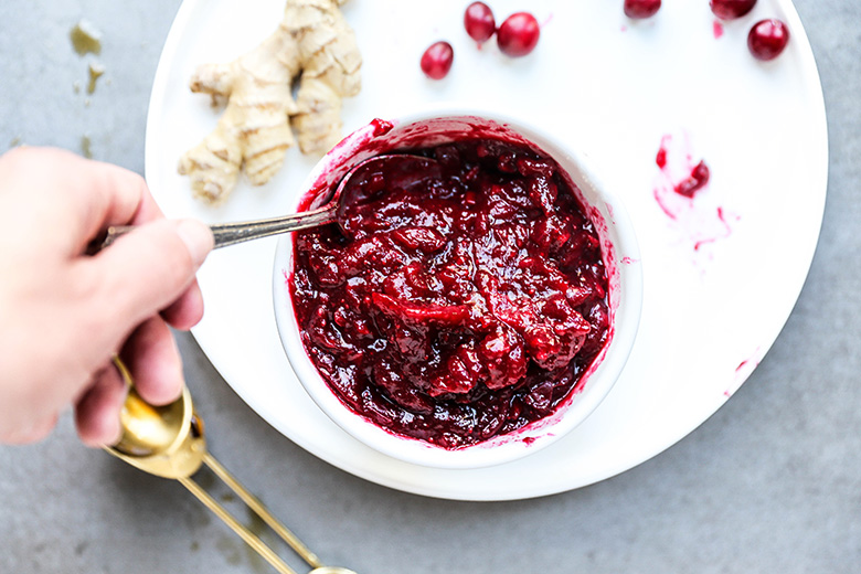 Ginger Cranberry Sauce with Riesling | www.floatingkitchen.net