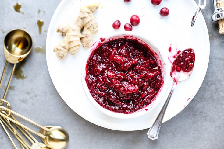 Ginger Cranberry Sauce with Riesling