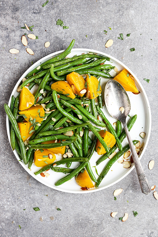 Green Beans and Golden Beets with Tarragon and Almonds | www.floatingkitchen.net