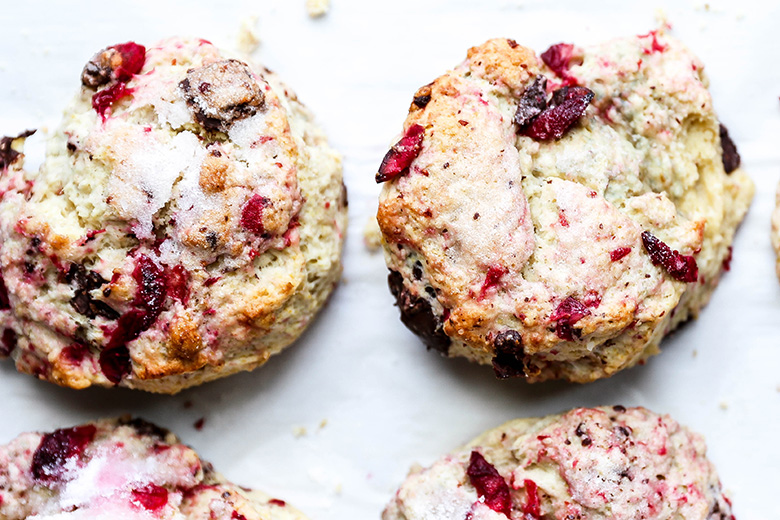 Maple Cranberry and Dark Chocolate Scones | www.floatingkitchen.net