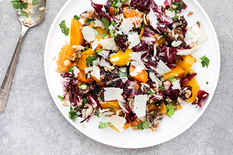 Roasted Beet and Radicchio Salad with Wild Rice and Tangerines | www.floatingkitchen.net