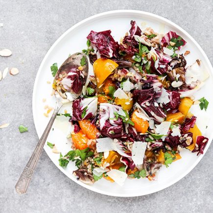 Roasted Beet and Radicchio Salad with Wild Rice and Tangerines | www.floatingkitchen.net