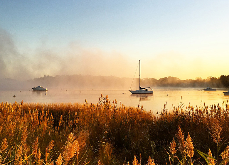 Sailboat Sunrise Marsh