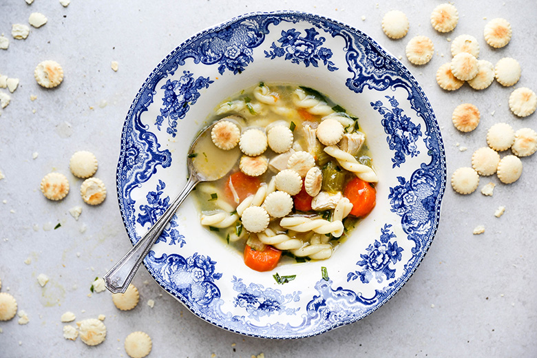 Lemony Chicken Noodle Soup with Tarragon and Ginger | www.floatingkitchen.net