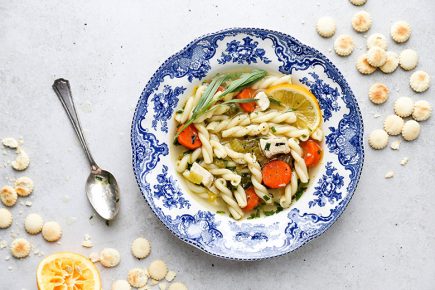 Lemony Chicken Noodle Soup with Tarragon and Ginger | www.floatingkitchen.net