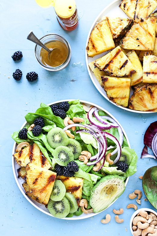 Charred Pineapple Salad | www.floatingkitchen.net