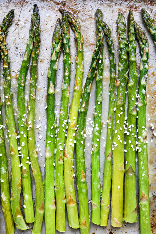 Roasted Asparagus with Miso Butter | www.floatingkitchen.net