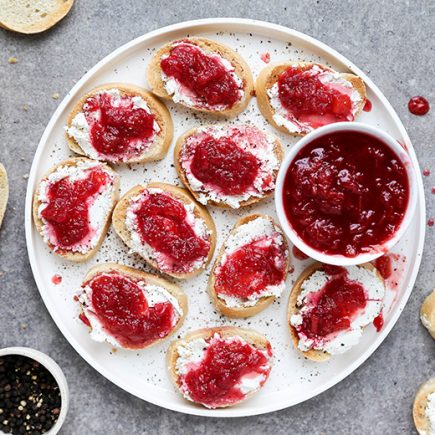 Rhubarb-Shallot Crostini | www.floatingkitchen.net