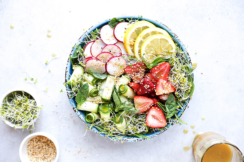 Honey-Miso Summer Salad Bowls | www.floatingkitchen.net