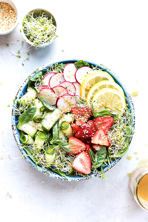 Honey-Miso Summer Salad Bowls | www.floatingkitchen.net