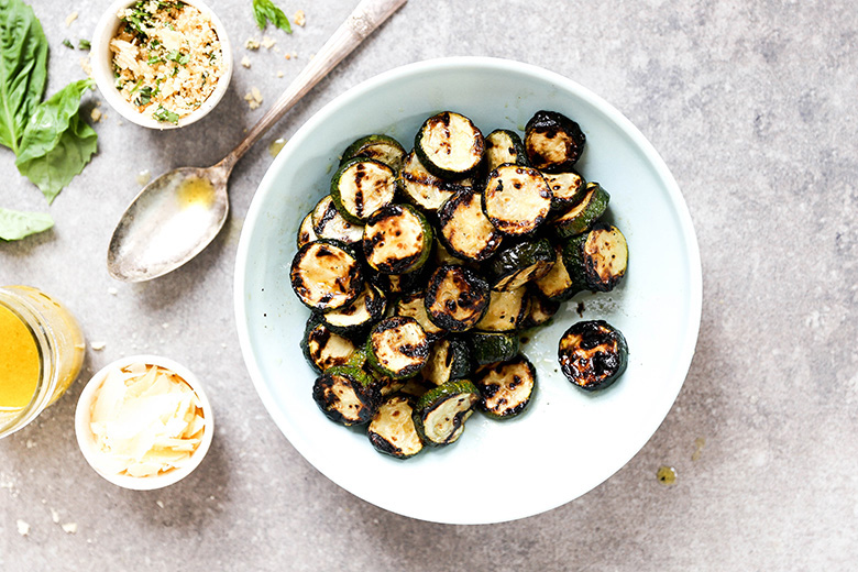 Grilled Zucchini with Browned Butter Bread Crumbs | www.floatingkitchen.net