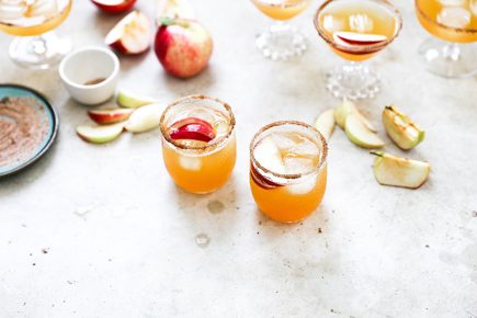 Apple Cider and Ginger Beer Bourbon Cocktails | www.floatingkitchen.net