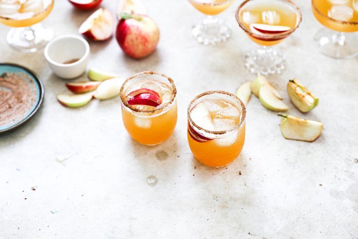 Apple Cider and Ginger Beer Bourbon Cocktails