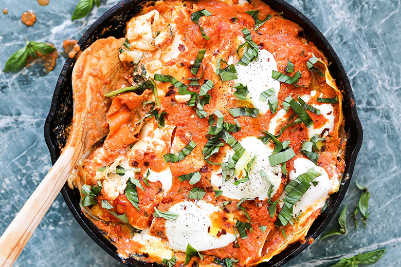 Skillet Vegetable Lasagna Recipe