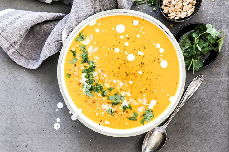 Thai Roasted Carrot and Golden Beet Soup