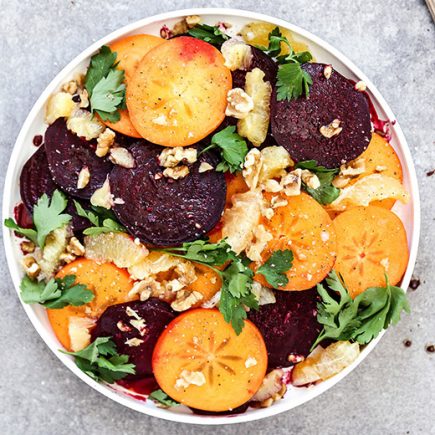 Winter Beet, Persimmon and Meyer Lemon Salad | www.floatingkitchen.net