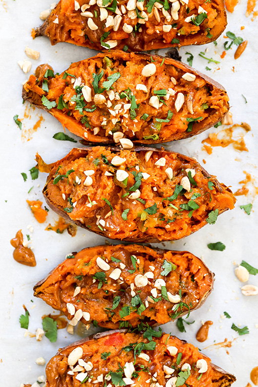 Thai Stuffed Sweet Potato Skins | www.floatingkitchen.net