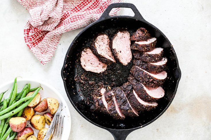 Cacao Nib, Fennel and Coffee Encrusted Pork Tenderloin