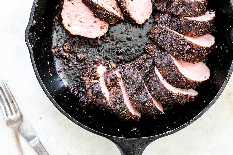 Cacao Nib, Fennel and Coffee Encrusted Pork Tenderloin | www.floatingkitchen.net