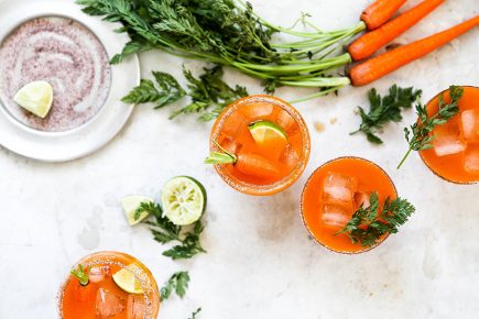 Smoky Carrot Mezcal Margaritas | www.floatingkitchen.net