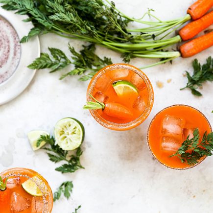 Smoky Carrot Mezcal Margaritas | www.floatingkitchen.net