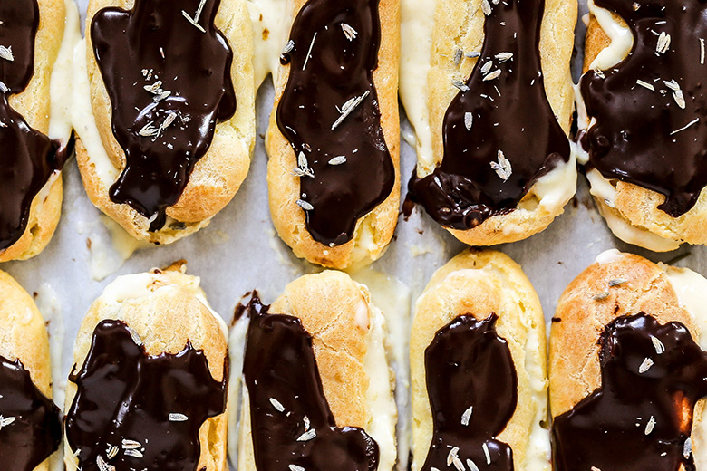 Lavender Éclairs | www.floatingkitchen.net