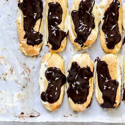 Lavender Éclairs | www.floatingkitchen.net