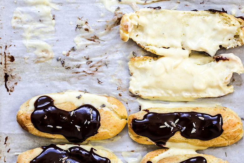 Lavender Éclairs | www.floatingkitchen.net