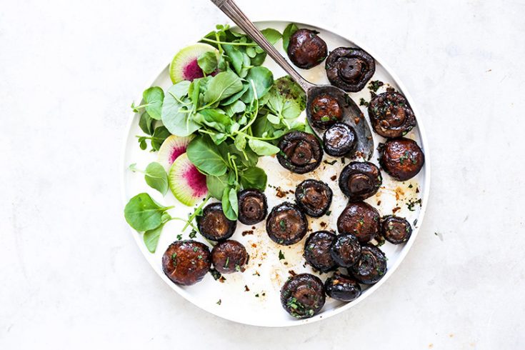 Miso Butter Roasted Mushrooms with Fresh Herbs