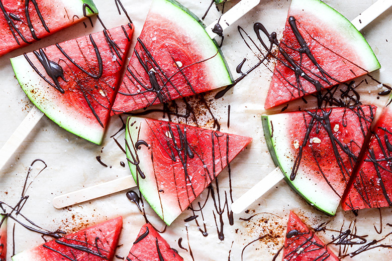 Mezcal Margarita Watermelon Wedges | www.floatingkitchen.net