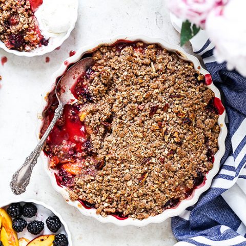 Peach Blackberry Crisp Floating Kitchen