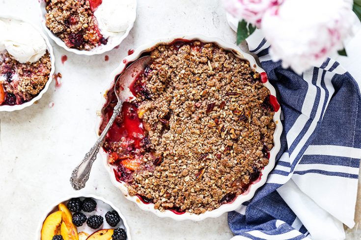 Peach-Blackberry Crisp