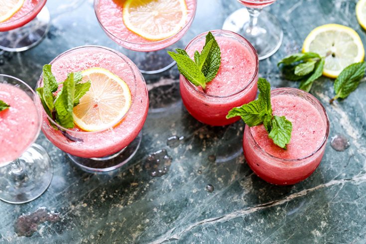 Watermelon Limoncello Prosecco Slushies