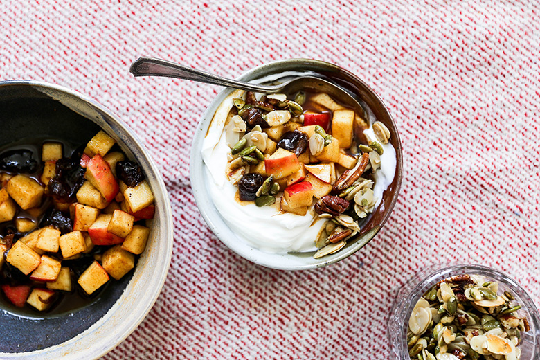 Apple Harvest Yogurt Bowls with Maple-Nut Clusters | www.floatingkitchen.net