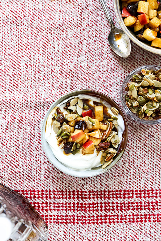 Apple Harvest Yogurt Bowls with Maple-Nut Clusters | www.floatingkitchen.net