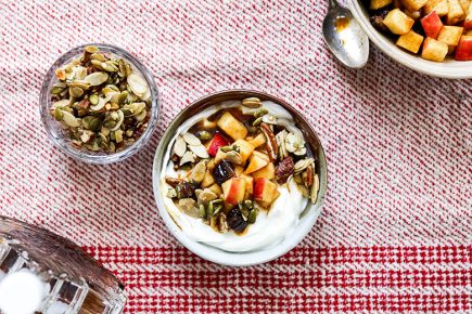 Apple Harvest Yogurt Bowls with Maple-Nut Clusters | www.floatingkitchen.net