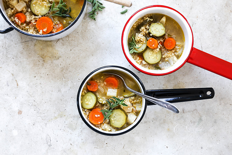 Freekeh Vegetable Soup | www.floatingkitchen.net