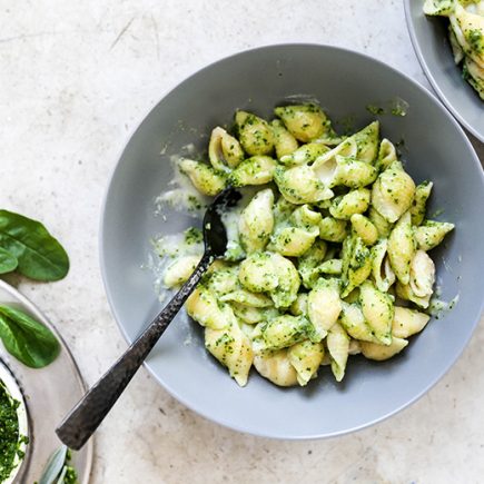 Pesto-Havarti Mac and Cheese | www.floatingkitchen.net