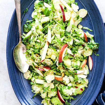 Shredded Brussels Sprout and Apple Salad | www.floatingkitchen.net