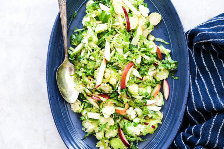Shredded Brussels Sprout and Apple Salad